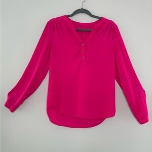 Hot Pink Chiffon Blouse